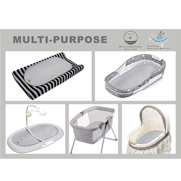 BlueSnail Waterproof Changing Pad Liners 3 count,14"X26.5" (gray) Original - Picture 3 of 5